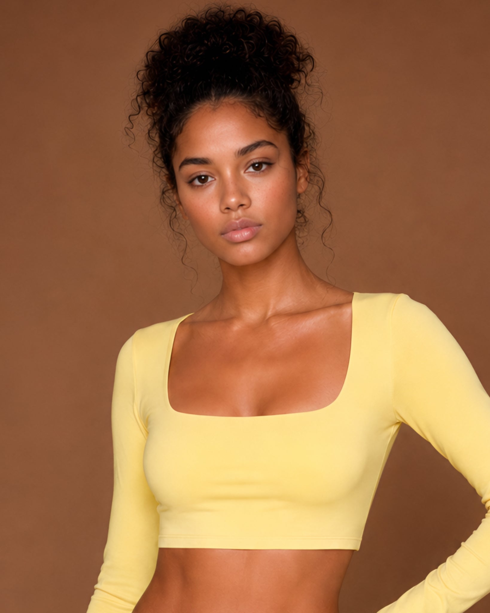 Zena Long Sleeve Crop | Just Crop Top